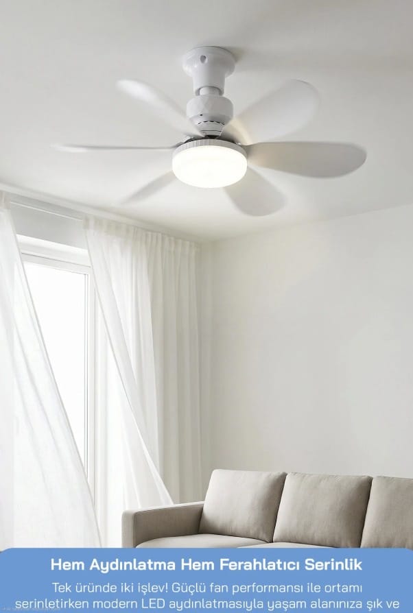 30W Tavan Tipli Fanlı Ampul